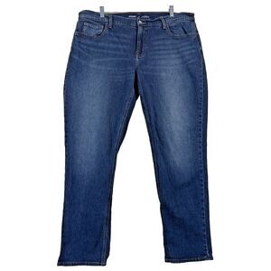 Old Navy Mid Rise Wow Boyfriend Straight Jeans Womens Size 16 Stretch